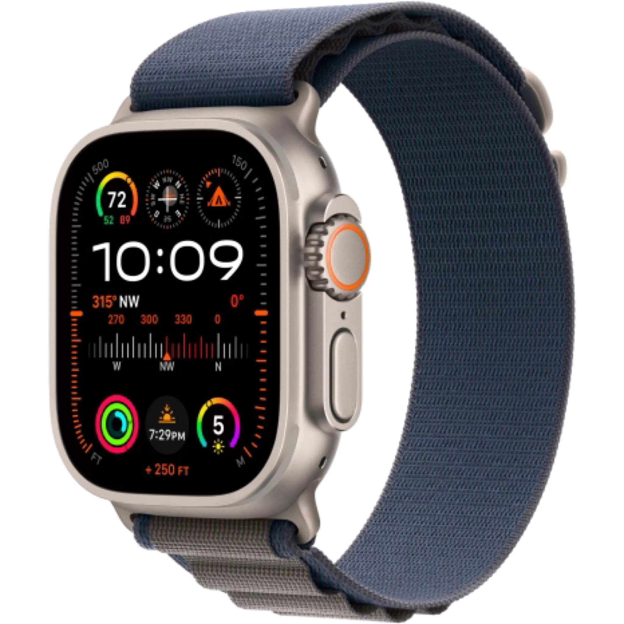 Apple Watch Ultra 2 49 мм, ремешок Alpine синего цвета, размер S
