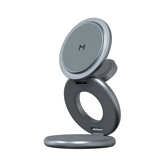 Беспроводное зарядное устройство 3 в 1 Magssory Signature Disc Pro для Apple Qi2, темная ночь