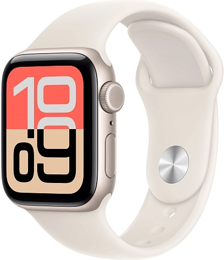 Apple Watch SE 3 44 мм, «сияющая звезда», ремешок цвета «сияющая звезда», размер S/M
