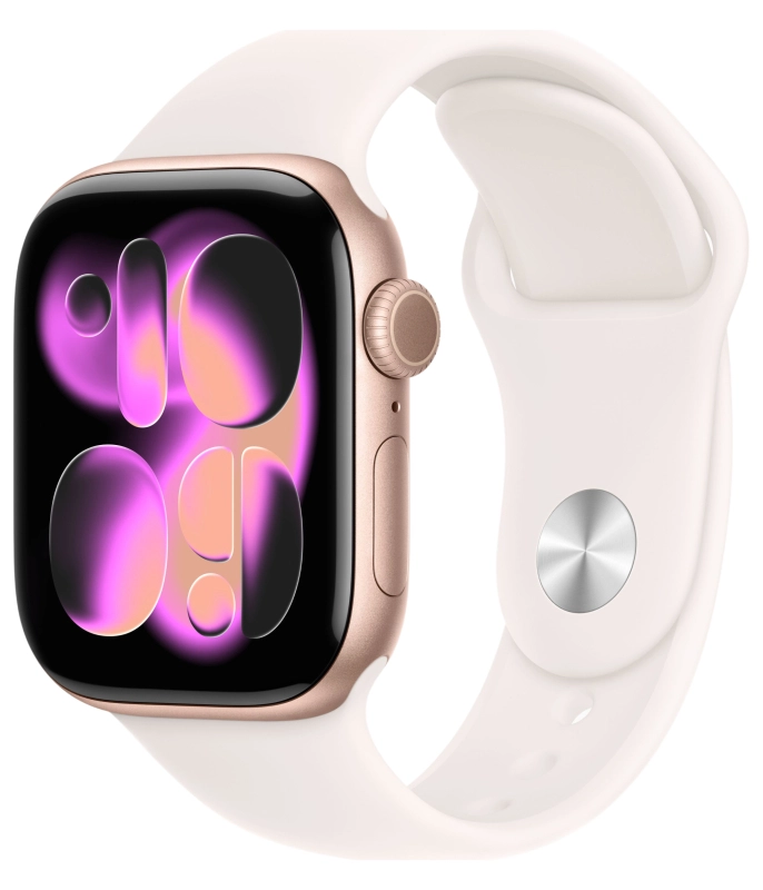 Apple Watch Series 11 46 мм, розовое золото, ремешок цвета «легкий румянец», размер M/L